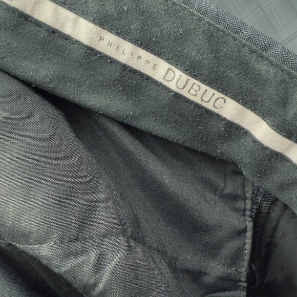 PHILIPPE DUBUC Single Breasted Plaid Dark Gray Blazer & Pants Suit Size 38R / 30 - Picture 7 of 10